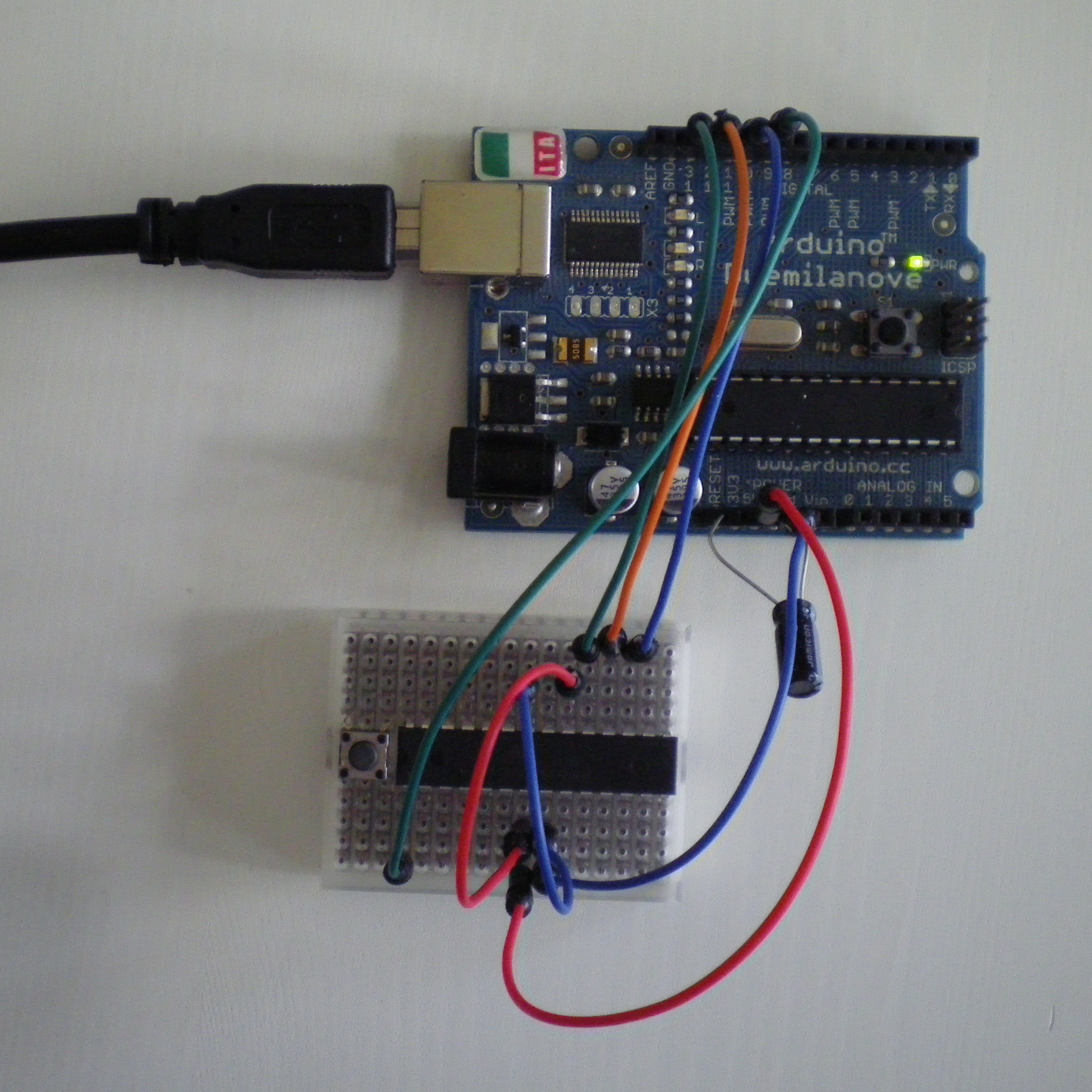 Connect AT mega168 to Arduino