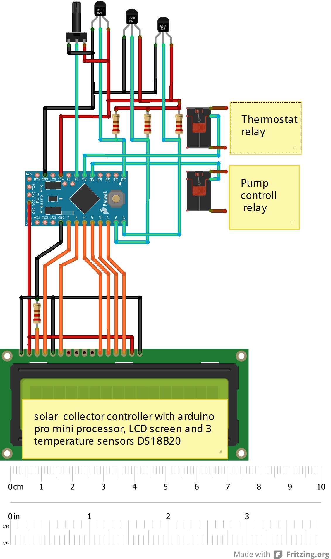Fritzing Project – Hot water solar collector controller ... 12v remote control wiring diagram 